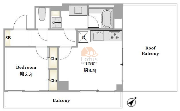 白金台桜苑マンション405間取図