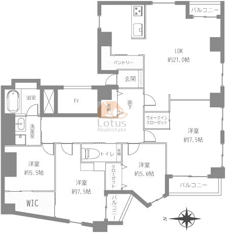 グリーンパーク市ヶ谷柳町1101間取図