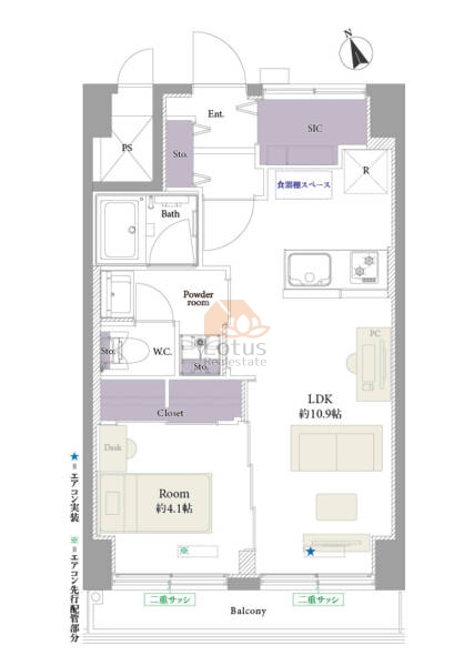 中銀京橋マンシオン303間取図