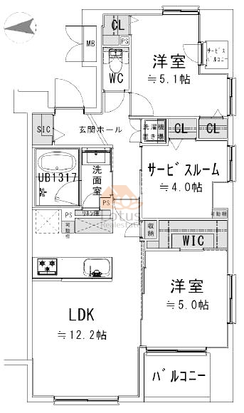 ラグラースダイヤモンドマンション秋葉原1002間取図