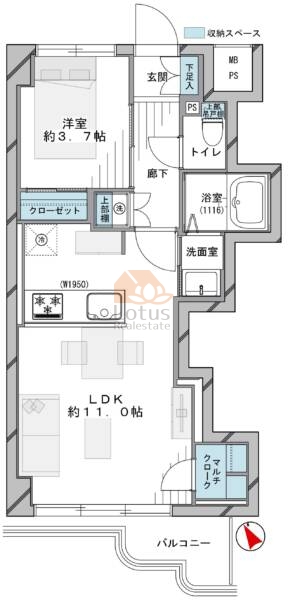 エスカイア西尾久303間取図