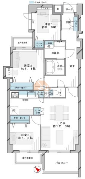 ハイホーム綾瀬304間取図