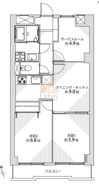 GSハイム第2金町605間取図