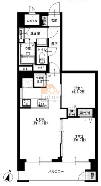 東建金町マンション1206間取図