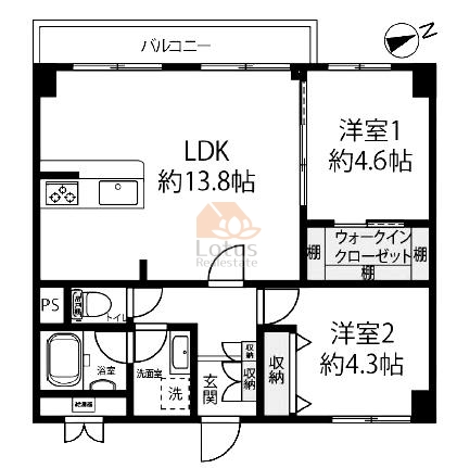 フジイチパークタワーズ207間取図