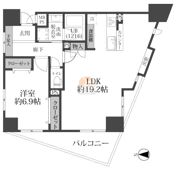 日神パレステージ市谷富久町1001間取図