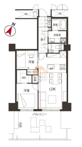 トルナーレ日本橋浜町407間取図