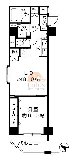 日神デュオステージ三ノ輪407間取図