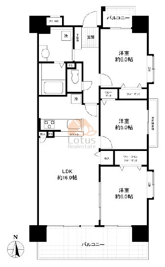 リバーサイドセザール1201間取図