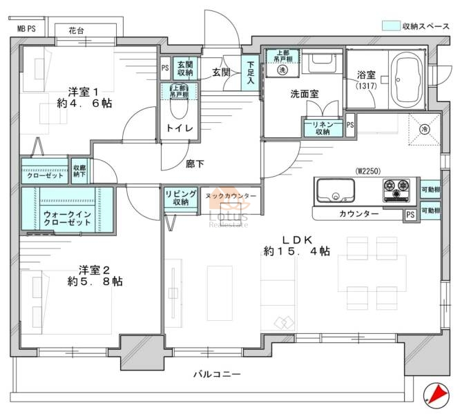 クリオ三ノ輪壱番館306間取図