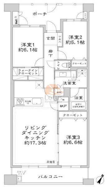 パークホームズ光が丘204間取図