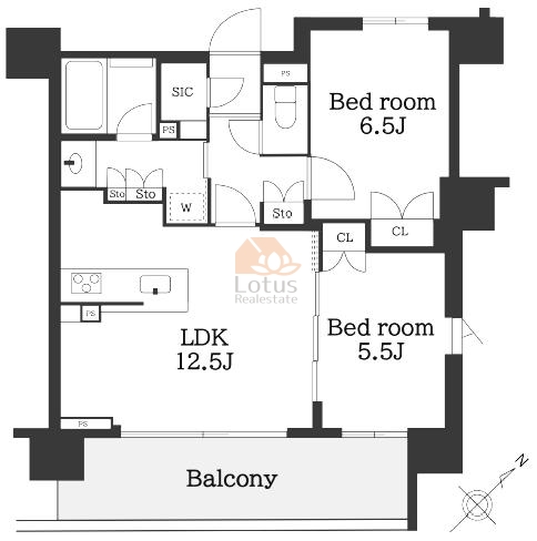 クリオ西小山302間取図