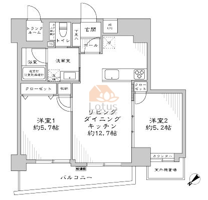 ライオンズマンション上池袋第２407間取図