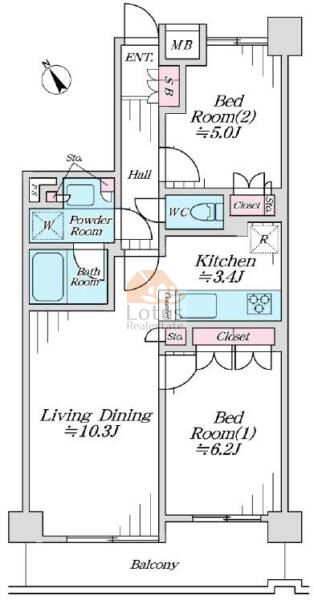 パレステージ梅島シャインコート202間取図