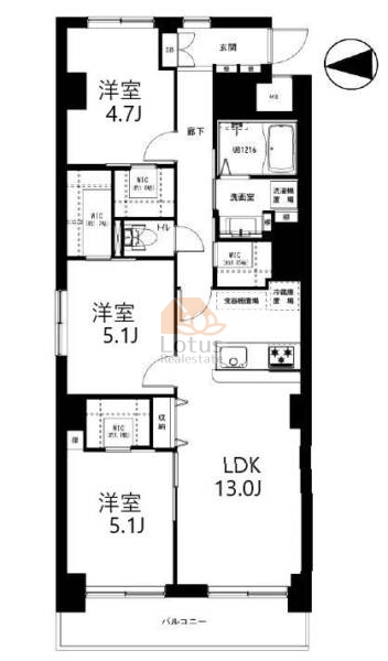 杉並スカイハイツ301間取図