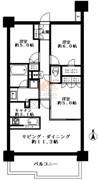 センチュリー五反野4階間取図