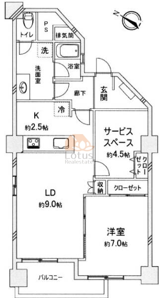 南砂住宅2号棟919間取図