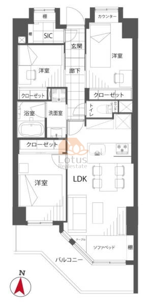 オーベル本所吾妻橋104間取図