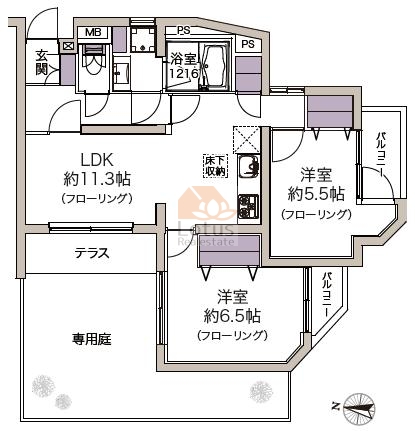 ライオンズマンション豊島園第３105間取図