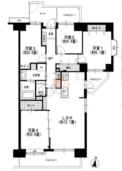 ディアハイム赤羽1101間取図