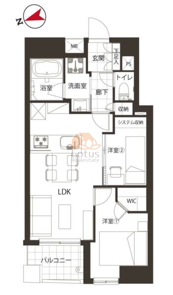 レーベンシティオ浅草ハイセレサ202間取図