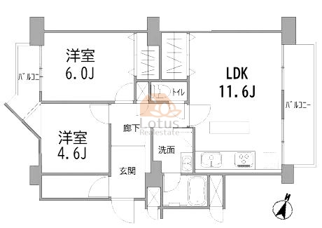 ドミール烏山503間取図