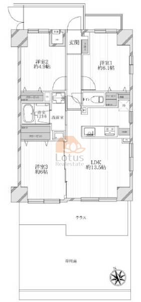 朝日パリオ西新井西館106間取図