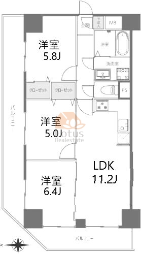 エンゼルハイム東大島第1901間取図