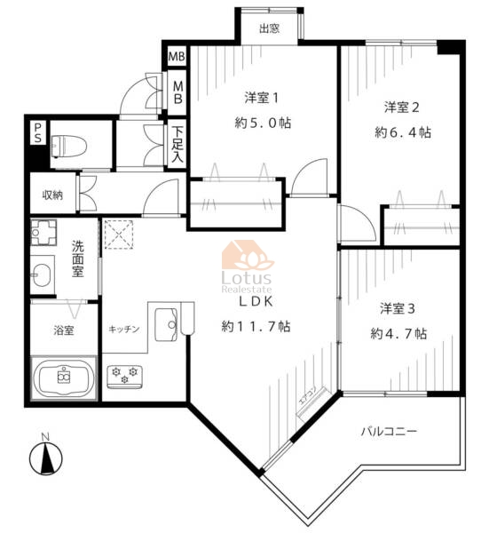 東急ドエルアルス亀戸102間取図