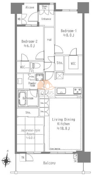 アクアテラ408間取図