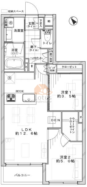 マイキャッスル小石川402間取図