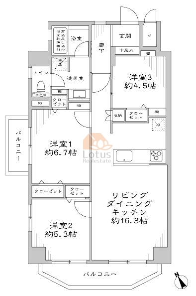 京又ニックハイム門前仲町第3502間取図