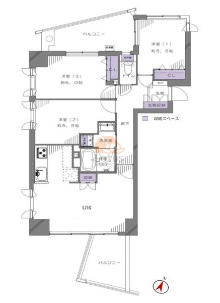 ナビウス王子本町303間取図