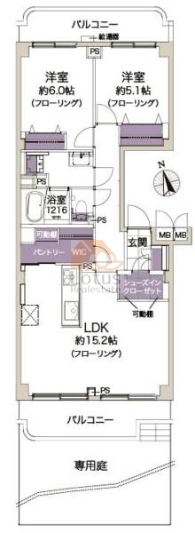 目白スカイハイツ104間取図