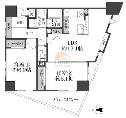 日神パレステージ市谷富久町1001間取図