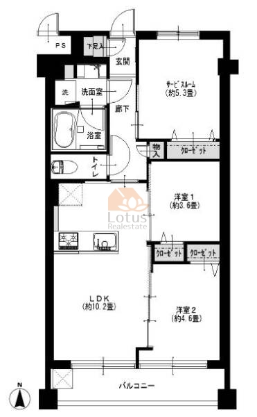 サンドエル松原1304間取図