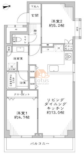 雷門ハイツ706間取図