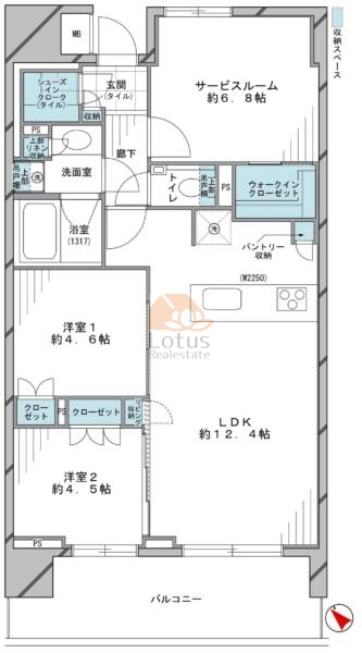 プレシス田端ノワール202間取図