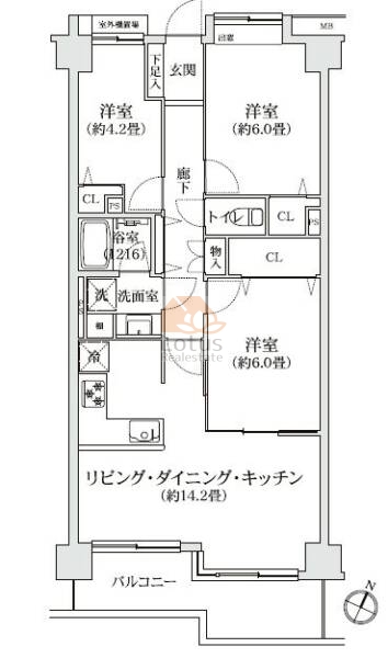 コスモ小岩エクセラ503間取図