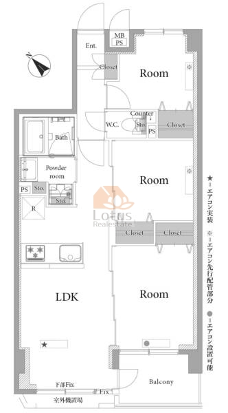 セザール東長崎303間取図