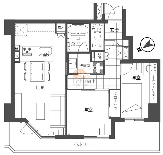 東急ドエルアルス目黒不動前1005間取図