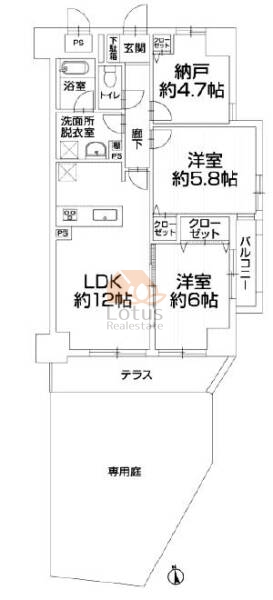 ベルシャトゥ西新井104間取図