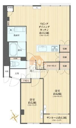 池田山ロイヤルマンション1階間取図