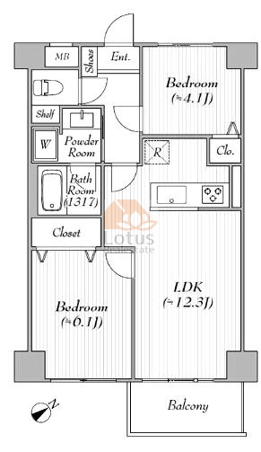 練馬北町シティハウス308間取図