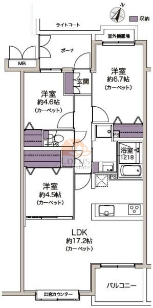 パークハイム善福寺公園203間取図