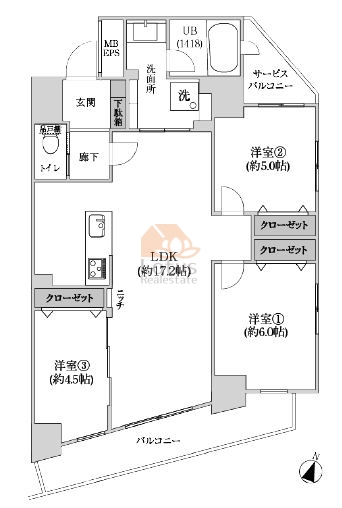 ベルヴィータ小岩1201間取図