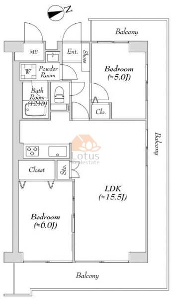 ルネ町屋701間取図