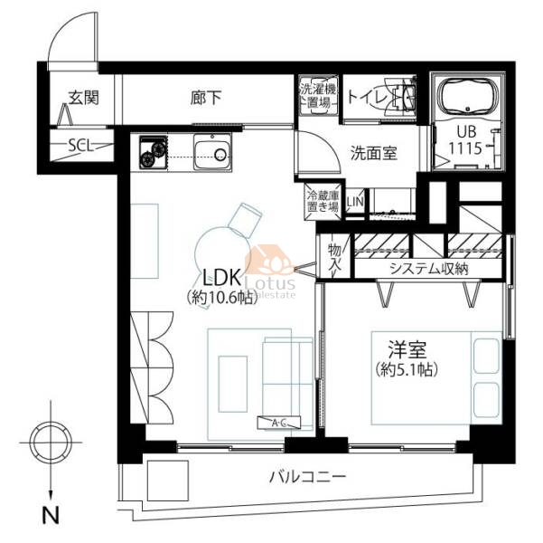 メゾン本駒込702間取図