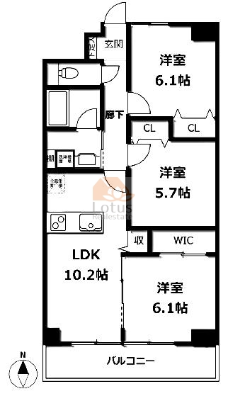 新小岩セントラルハイツ306間取図