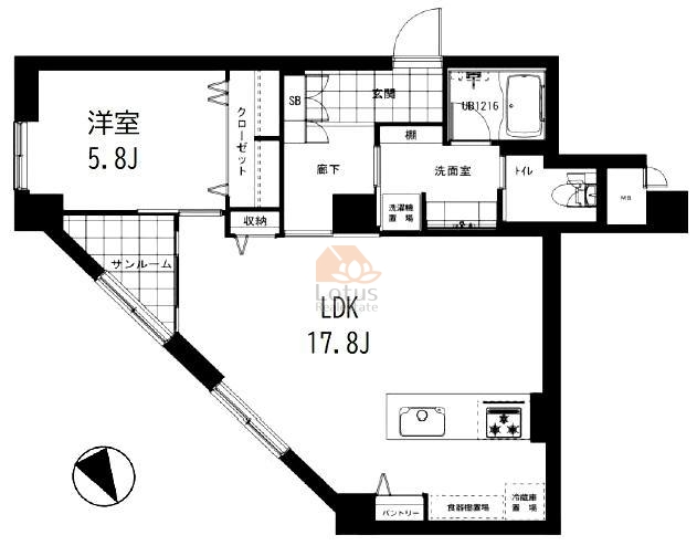 マンション白金苑307間取図